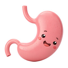 Cute Cartoon Stomach isolated on transparent background