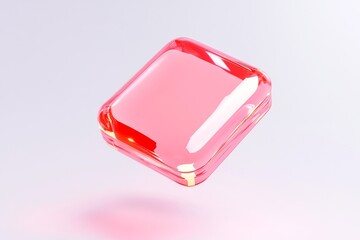 Sleek red emergency button for healthcare and medical alert systems