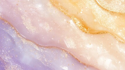 Fototapeta premium Elegant textured gradient with lavender and gold glitter for modern background design