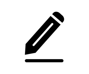 Edit icon. Pencil icon, sign up. Pencil icon in glyph style vector design and illustration.
