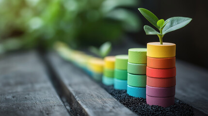 Growing growth plan created through effective business strategy and smart development steps