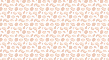 Subtle Abstract Organic Shapes Seamless Pattern - Minimalist Vector Background in Soft Peach