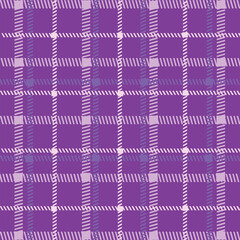 Seamless Plaid Pattern in Shades of Purple and Lavender for Textile Design