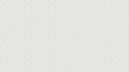 Elegant White Seamless Geometric Pattern with Intricate Lines - Luxury Abstract Vector Background