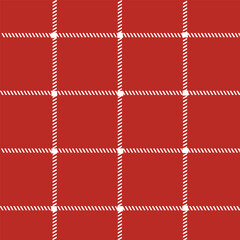 Vibrant Red And White Dashed Grid Pattern Design