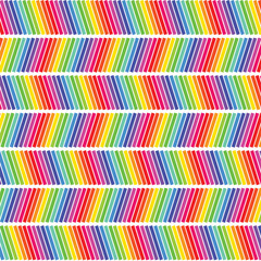 Colorful Abstract Zigzag Pattern With Horizontal Rows Of Angled Bars