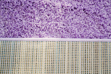 close-up. violet Interior pile carpet made of polypropylene.