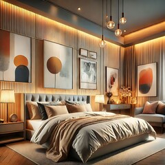 Luxurious and Modern Bedroom Interior Design with Elegant Decor