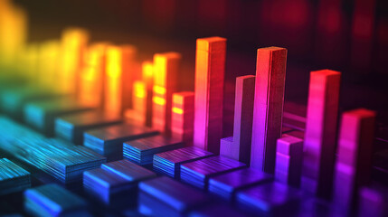 Cryptocurrency growth chart displays rising digital asset trends and financial progress over time