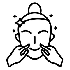 Facial Massage Vector Icon