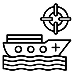 Water Rescu Vector Icon