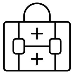 Obraz premium Red Cross Vector Icon