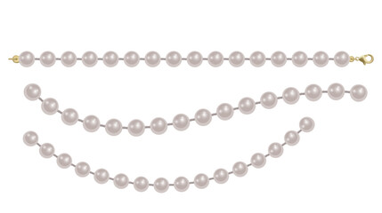 Elegant Pearl Necklace with Gold Clasps