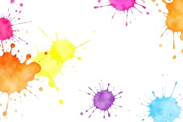 Obraz premium colorful watercolor splash on a white background