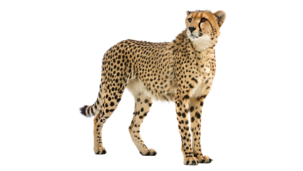 cheetah standing isolated on transparent background