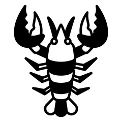 Obraz premium Crawfish Graphic Illustration Solid Icon