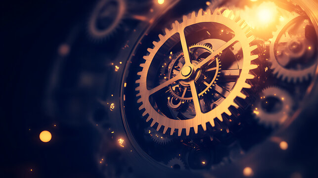 Animated clock gears moving harmoniously to illustrate better time management (1)
