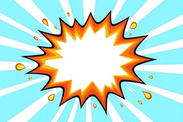 comic speech bubble on a blue background
