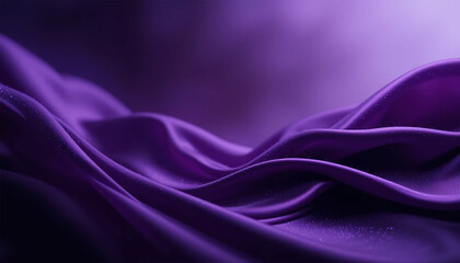 Obraz premium A dark purple silk is shown with a purple background, Dark purple silk folds