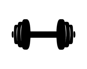 barbell icon, dumbbell silhouette vector illustration, dumbbell icon vector