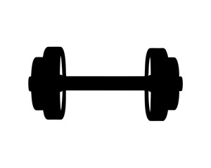barbell icon, dumbbell silhouette vector illustration, dumbbell icon vector