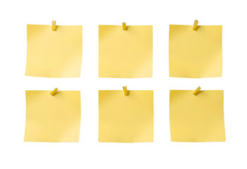  Yellow Sticky Note with Shadow – Isolated Memo Paper PNG on Transparent Background