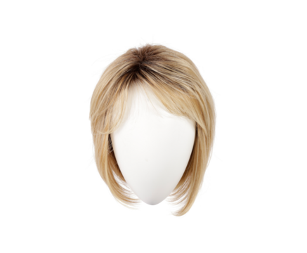 Women Curly Long Hair Wigs On PNG Transparent Background .Cut-Out Layer Mask With Adobe Photoshop Background Eraser Tool . PNG Transparent Hair Wigs 