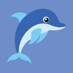 Fototapeta premium Sweet dolphin head playful mascot image Vector illustration