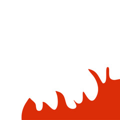 Fire frame corner border 