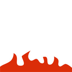 Fire frame corner border 