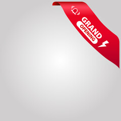 Grand opening banner business  sale flat red web banner for  website art poster