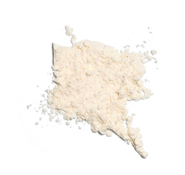 Coconut Oil MCT Powder On Isolated PNG Transparent Background. Cut-Out Clipping Path With Adobe Photoshop Pen Tool . PNG Transparent Cocoa Powder