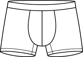 Boxer briefs man Minimalist line art hand drawn outline stroke