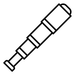 Spyglass Isolated Vector Icon: Nautical and Pirate Exploration