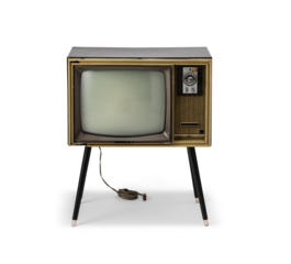 Vintage Television TV On PNG Transparent Background .Cut-Out Clipping Path With Adobe Photoshop Pen Tool . PNG Transparent TV