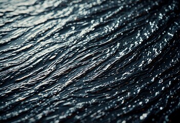 Mysterious Swirls: A close-up image captures mesmerizing textures of oil spills on the water's surface.