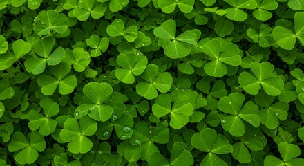 A Carpet of Lush Green Clovers