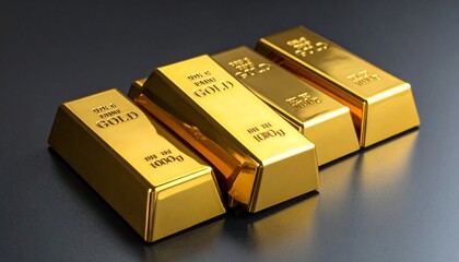 gold bars on black background