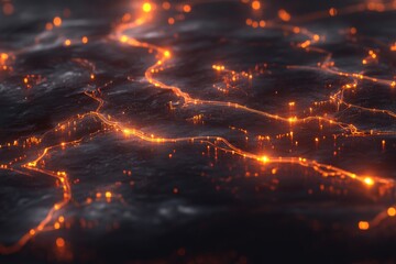 Neural network brain with complex digital pathways for futuristic technology concepts