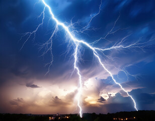 view of lightning in sky
