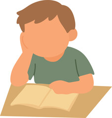 Boy Reading a Book