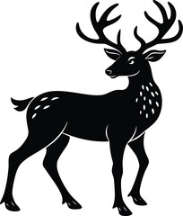 Obraz premium Silhouette of Reindeer