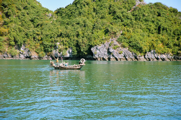 Halong Bay, a UNESCO World Heritage Site, during daytime.