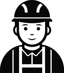 Construction Worker Icon Safety First, Hard Hat, Professional, Skilled Labor