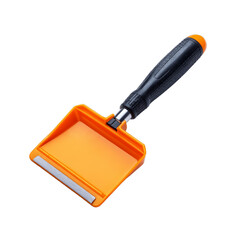 Plastic ice scraper with rubber grip. Isolated white background. Png format