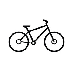 Fototapeta premium Line Art of a Mountain Bike Icon Design Vector Illustration