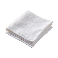 Reusable face cloth folded square. Isolated white background. Png format
