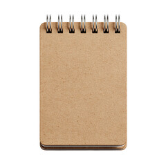 Small notepad with wire binding. Isolated white background. Png format