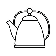 Line Art of a Tea Kettle Icon Design Vector Illustration