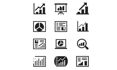Data analytics icon set